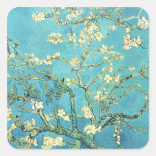 Adesivo Quadrado Vincent van Gogh Blossomong Almond Tree