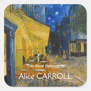 Adesivo Quadrado Vincent van Gogh - Cafe Terrace à Noite
