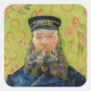 Adesivo Quadrado Vincent Van Gogh - Carteiro Joseph Roulin
