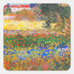Adesivo Quadrado Vincent Van Gogh Flor Garden