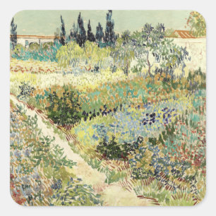 Adesivo Quadrado Vincent Van Gogh Garden em Arles