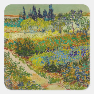 Adesivo Quadrado Vincent Van Gogh Garden em Arles