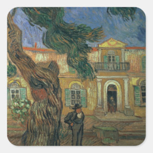 Adesivo Quadrado Vincent van Gogh hospital de St Paul, rua Remy