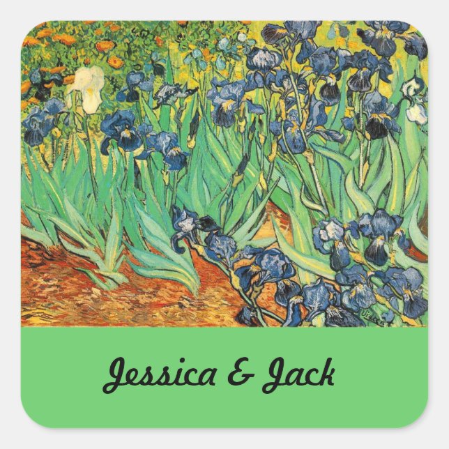 Adesivo Quadrado Vincent van Gogh,Irises (Frente)