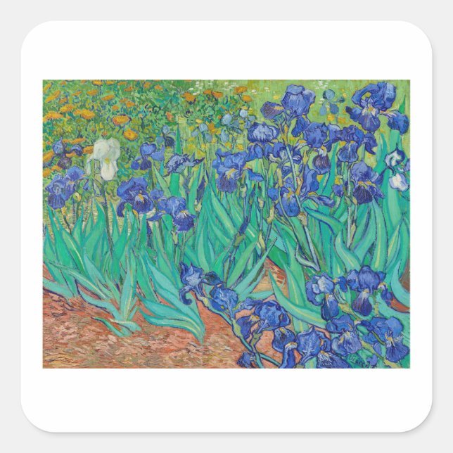 ADESIVO QUADRADO VINCENT VAN GOGH "IRISES" ENVELOPE SEAL (Frente)