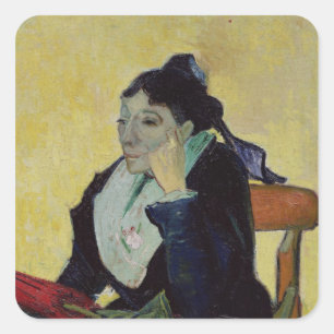 Adesivo Quadrado Vincent van Gogh   L'Arlesienne 1888