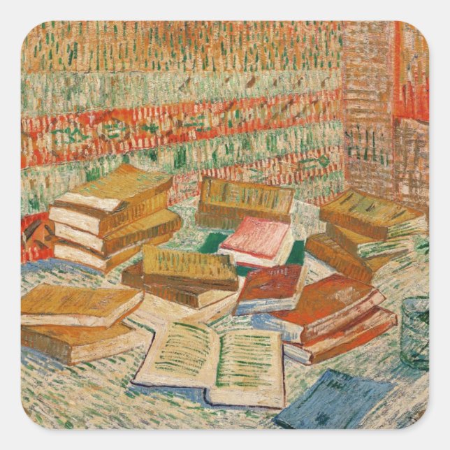 Adesivo Quadrado Vincent van Gogh | Livros Amarelos, 1887 (Frente)