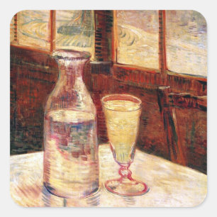 Adesivo Quadrado Vincent Van Gogh - Natureza-morta com absinto