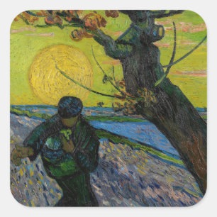 Adesivo Quadrado Vincent van Gogh - O Semeador