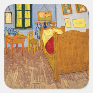 Adesivo Quadrado Vincent van Gogh - Quarto de Vincent em Arles