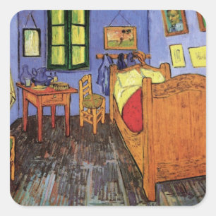 Adesivo Quadrado Vincent van Gogh - Quarto de Vincent em Arles