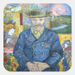 Adesivo Quadrado Vincent van Gogh - Retrato de Pere Tanguy