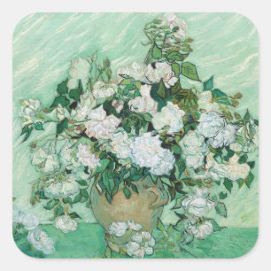 Adesivo Quadrado Vincent van Gogh - Rosas