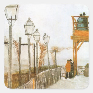 Adesivo Quadrado Vincent van Gogh - Terraço e Mirante