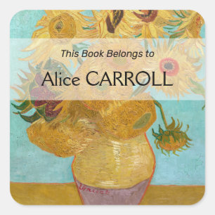 Adesivo Quadrado Vincent Van Gogh - Vase com Doze Girassóis