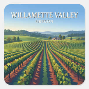 Adesivo Quadrado Vinhas Willamette Valley Turner Oregon