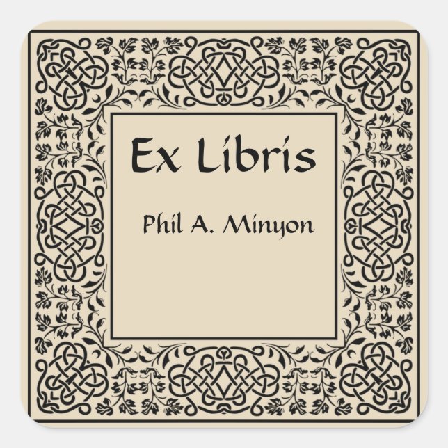 Adesivo Quadrado Vinheiras e placas de entrelaçamento (Frente)