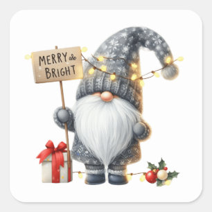 Adesivo Quadrado Vinheiros Gnomos de Natal