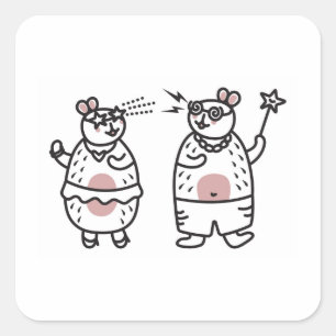 Adesivo Quadrado Vinheta