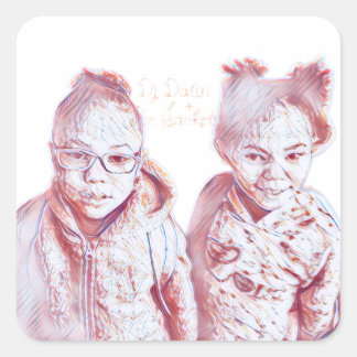 Adesivo Quadrado Vinheta