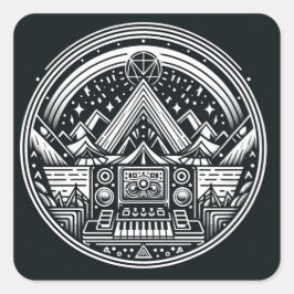 Adesivo Quadrado Vinheta