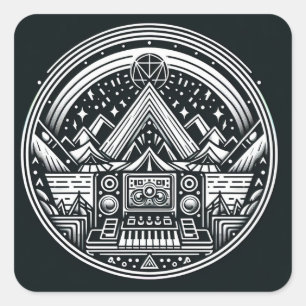 Adesivo Quadrado Vinheta