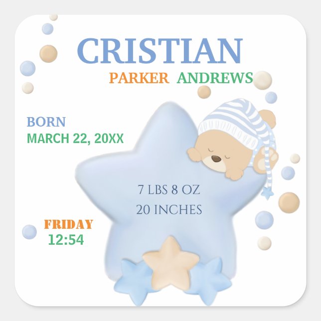 Adesivo Quadrado Vinheta (Frente)