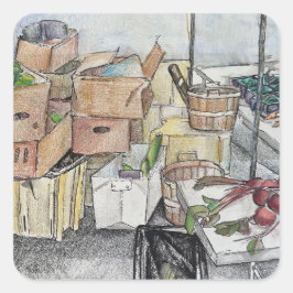 Adesivo Quadrado Vinheta