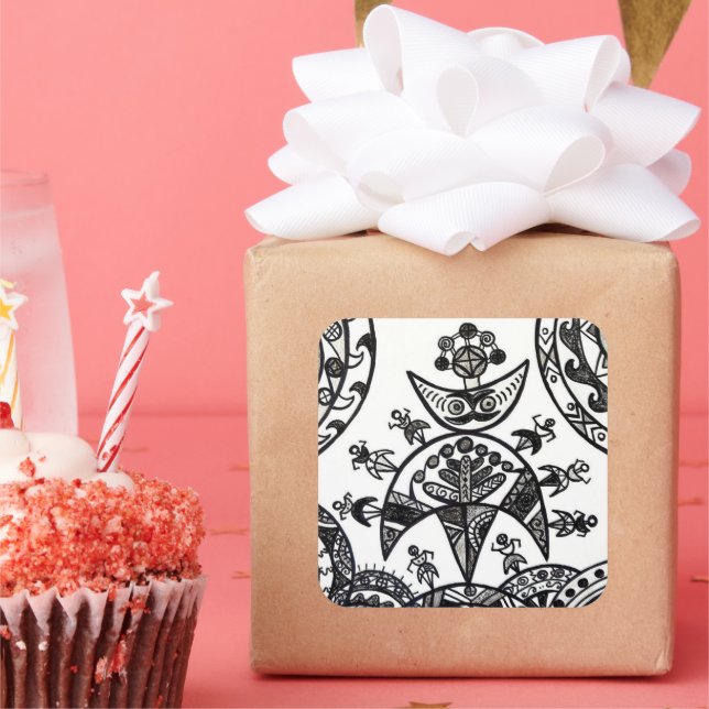 Adesivo Quadrado Vinheta (Festa)