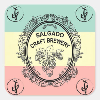 Adesivo Quadrado Vinheta