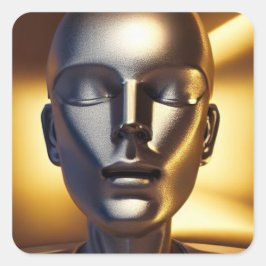 Adesivo Quadrado Vinheta Android Dormindo