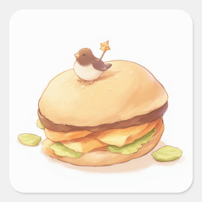 Adesivo Quadrado Vinheta Anime Bonita (Frente)