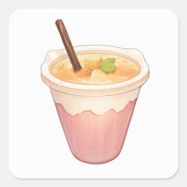 Adesivo Quadrado Vinheta Anime Bonita (Frente)