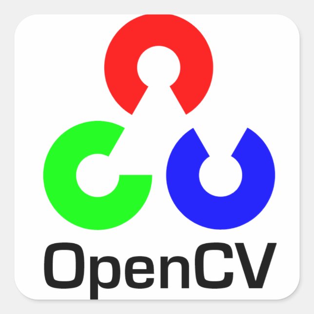 Adesivo Quadrado Vinheta ao quadrado OpenCV (Frente)