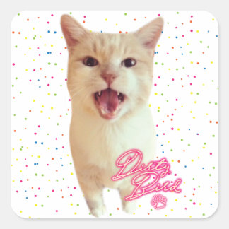 Adesivo Quadrado Vinheta autografada de aves sujas