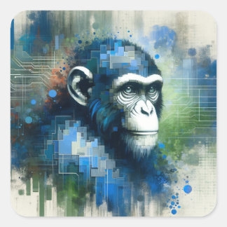 Adesivo Quadrado Vinheta Básica AI Personalizada