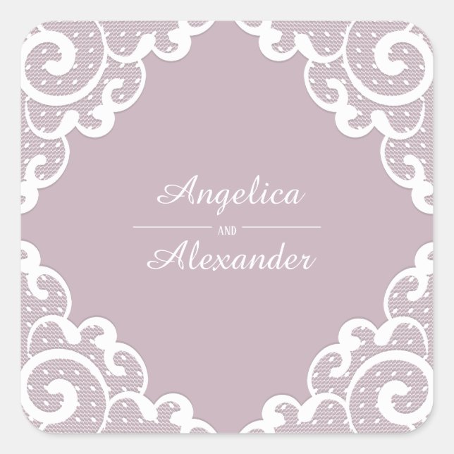 Adesivo Quadrado Vinheta branca (Frente)