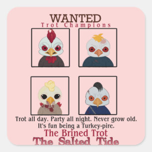 Adesivo Quadrado Vinheta campeã de trote de 2024