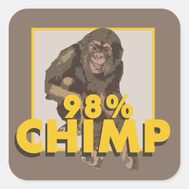 Adesivo Quadrado Vinheta Chimp 98% (Frente)