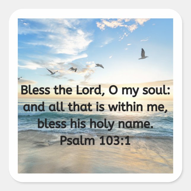 Adesivo Quadrado Vinheta com bíblia (Frente)