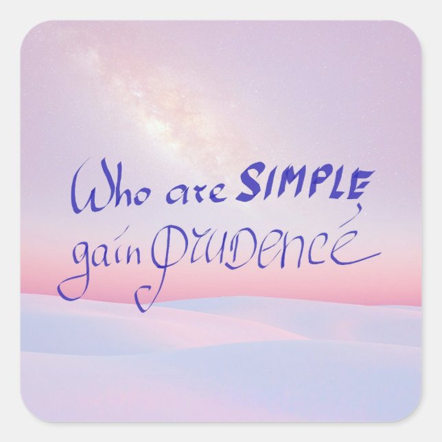 Adesivo Quadrado Vinheta com uma cota de Bíblia (Frente)