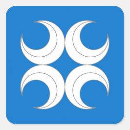 Adesivo Quadrado Vinheta Crachá de População de Caid SCA