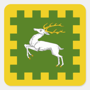 Adesivo Quadrado Vinheta Crachá de Populace das Terras Terrestres S