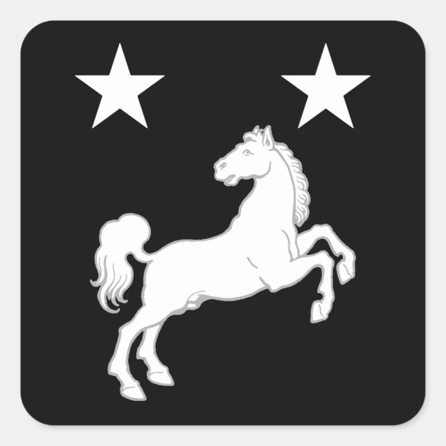 Adesivo Quadrado Vinheta Crachá de Populace de Meridies SCA (Frente)