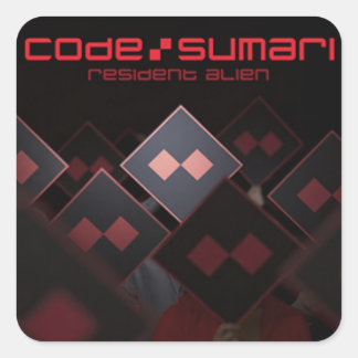 Adesivo Quadrado Vinheta de Alienígena residente