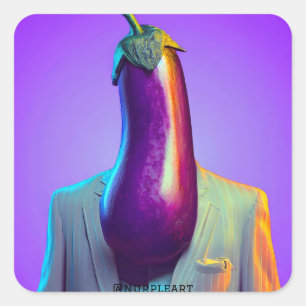 Adesivo Quadrado Vinheta de Arte Enurrada