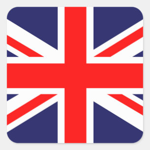 Adesivo Quadrado Vinheta de bandeira do Reino Unido.