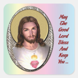 Adesivo Quadrado Vinheta de bençãos