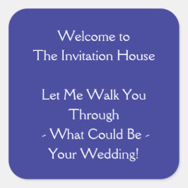 Adesivo Quadrado Vinheta de Boas-vindas