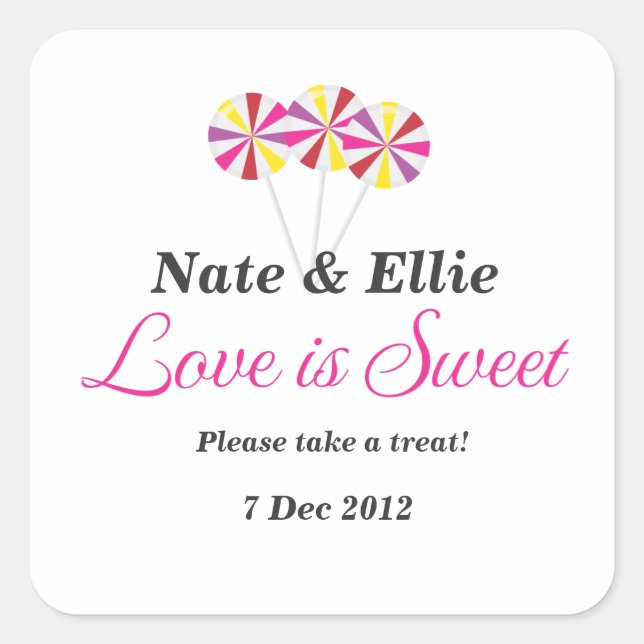 Adesivo Quadrado Vinheta de buffet gira-branca (Frente)